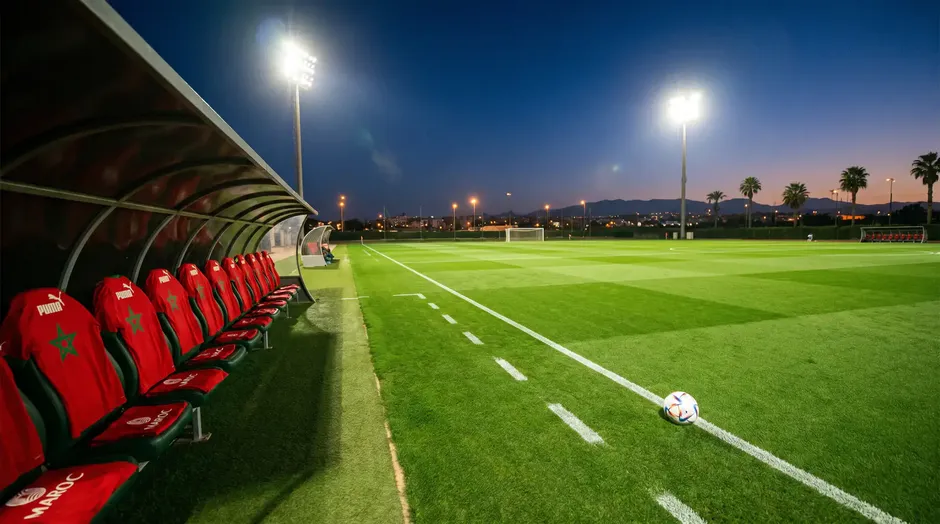 Les Lions de l'Atlas du Maroc célébrant une victoire lors des éliminatoires africaines pour le Mondial 2026