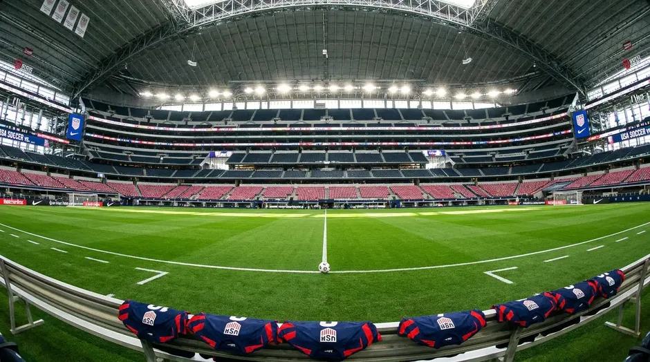 L'équipe nationale des États-Unis lors d'un match de préparation pour la Coupe du Monde 2026 à domicile